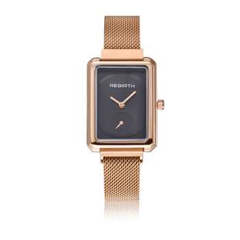 

REBIRTH Fashion Quartz Women Wrist Watches with Bracelet Ladies Watch Luxury Stainless Steel Wristwatch Female Gift Clock RE203