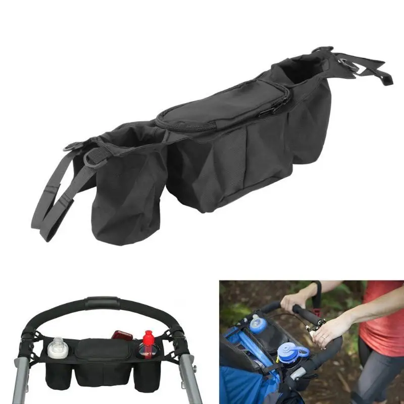 Universal Baby Stroller Organizer Cup Holder Bag Baby Stroller Safe Tray Pram Hanging Black Bag Bottle Cup Stroller Accessories|Strollers Accessories| - AliExpress