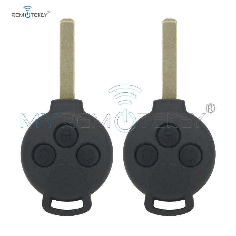 Remtekey 2 шт. дистанционный ключ брелок от машины для Smart Fortwo 2007 2008 2009 2010 2011 2012 2013 3