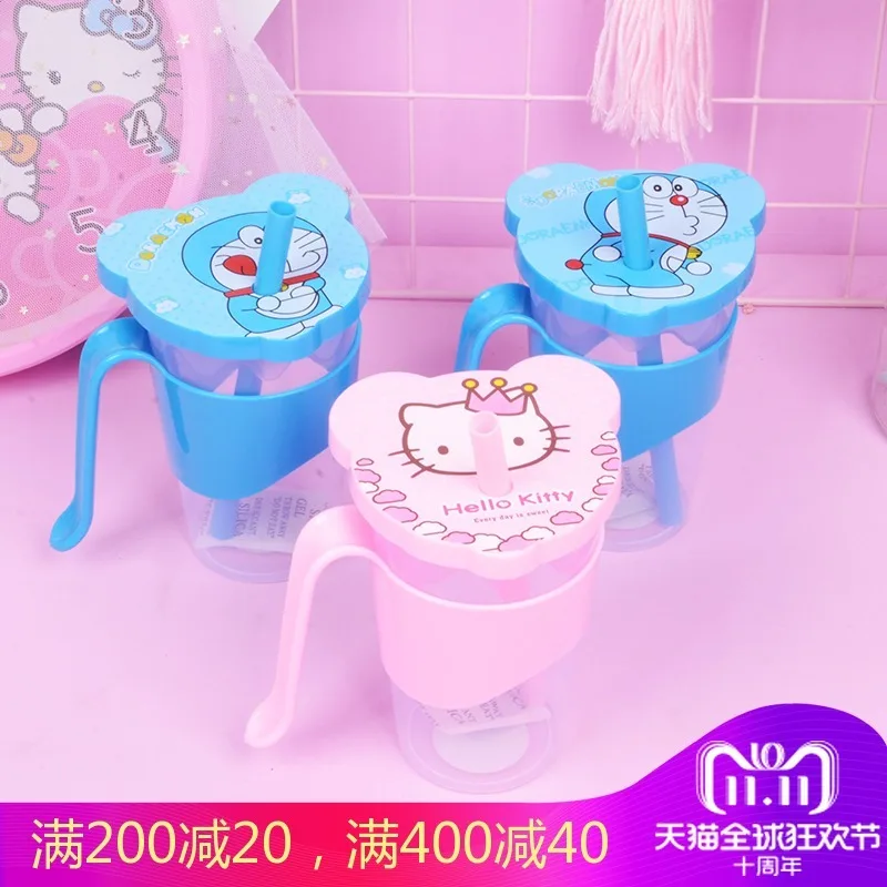 

Bring Straw Real Glass Adult Girl My Heart Child Cup Schoolgirl Lovely Fresh Plastic Korea Originality Personality