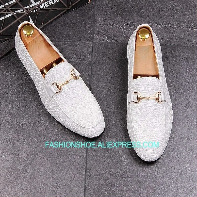

2019 New Korean Style Pointed toe Plaited Peans Shoes for men Flat heel Driving Loafers Spring Hot