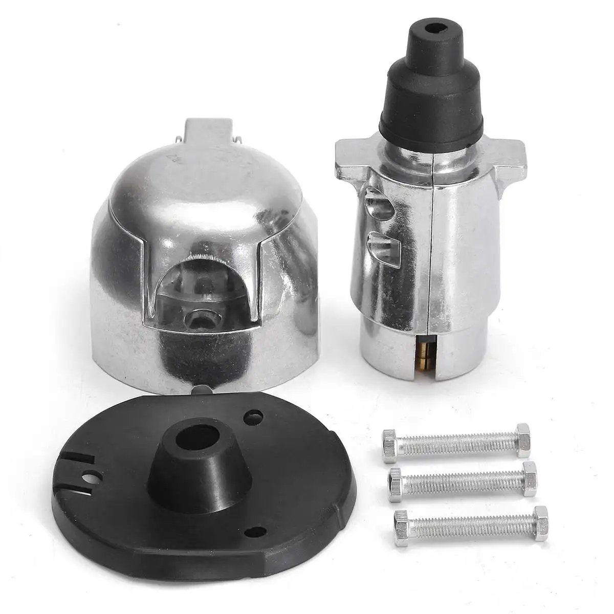 

12N 7 pin Metal Towing Plug & Socket Connector Kit for Towbar Caravan Traile