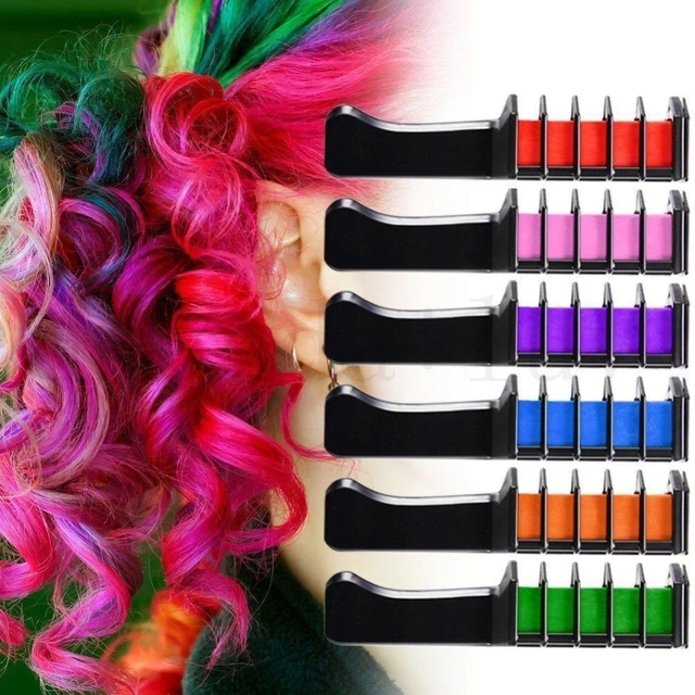6Pcs/Set Disposable Hair Dye Combs Hair Dye Color Cream Hair Multicolor
