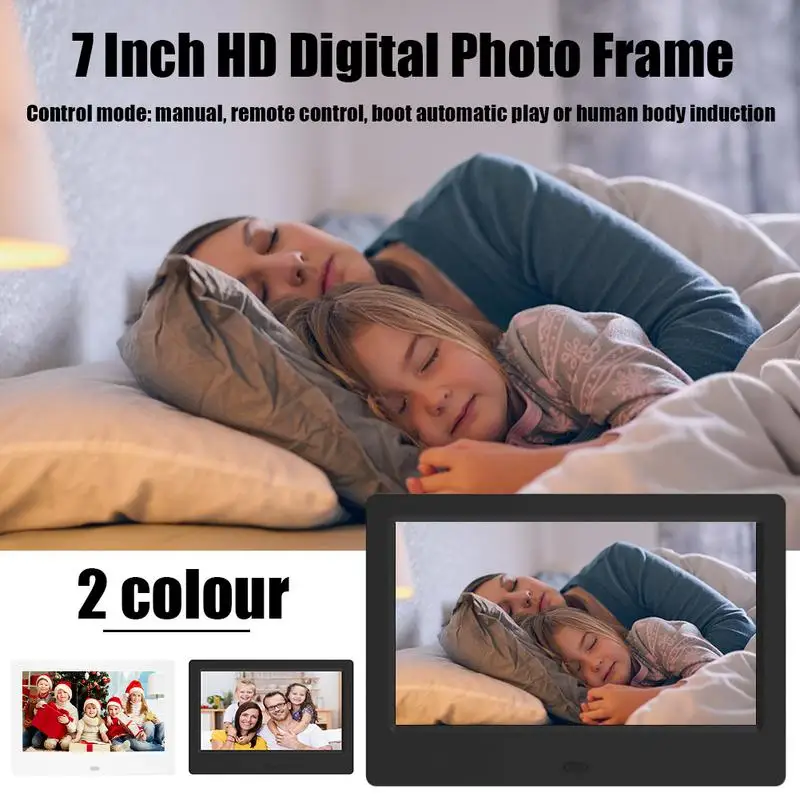 

7 Inch HD Digital Photo Frame Human Body Sensing LED Display Resolution 800*480 Electronic Photo Album Display Advertising