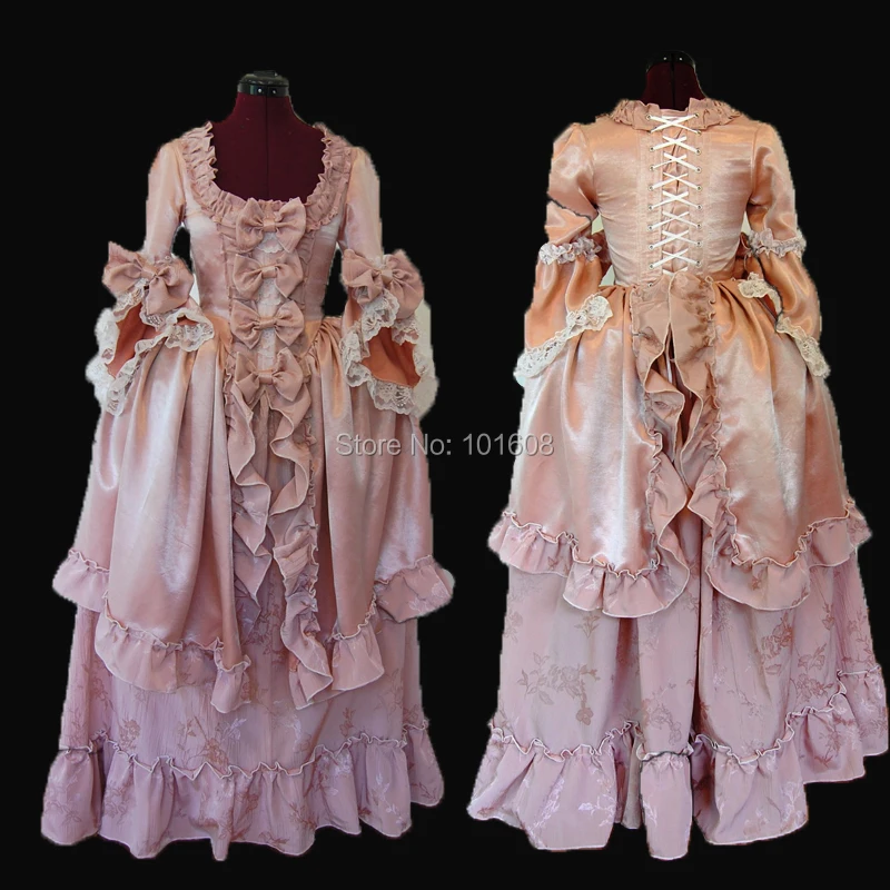 

Tailored!Royal Pink Vintage Costumes Duchess Princess Civil war 18th Rococo Marie Antoinette DRESS Victorian dresses HL-384