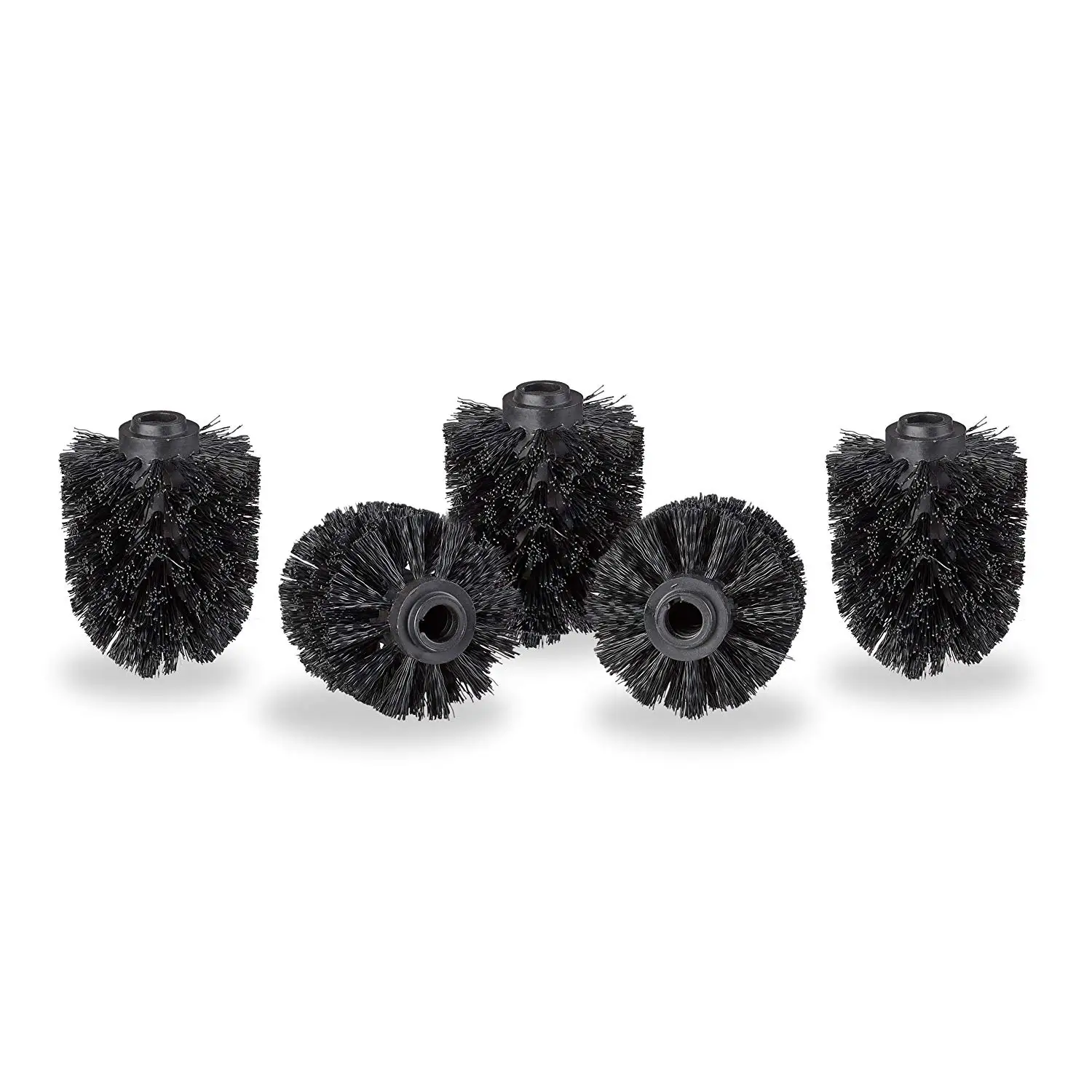 

Hot Sale Toilet brush head in a set of 5 loose toilet brushes 12mm thread replacement brush head diameter 7 cm black
