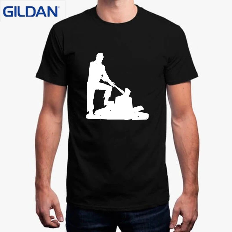 Футболка мужская хлопковая Camisetas Bordadas Lumberjack Silhouette черная футболка модная Homme