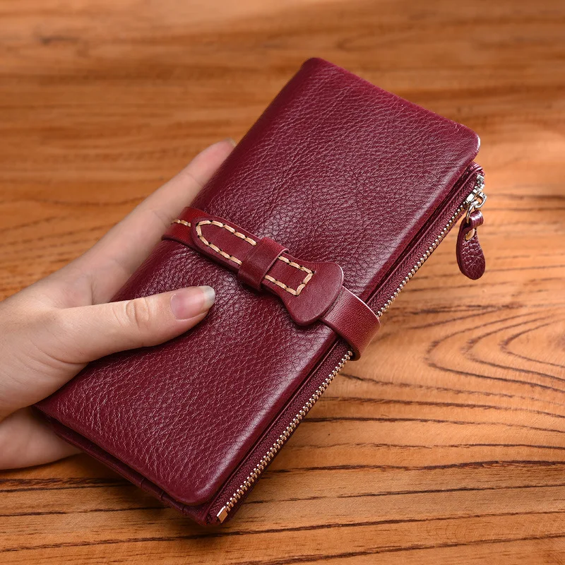 

LEATHER WALLET WOMEN LONG 2018 NEW RETRO LADIES PERSONALITY HAND BAG LEATHER WALLET LUXURY HANDBAGS WOMEN BAGS DESIGNER PURSE