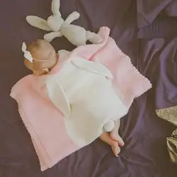 Милые детские одеяла пеленание основы розовый мультфильм кролик банное полотенце детское мягкое теплое пеленание банное полотенце s милое
