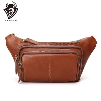 

Brand Fashion Men Genuine Leather Waist Packs Men Organizer Travel Waist Pack Necessity Waist Belt Mobile Phone Bag