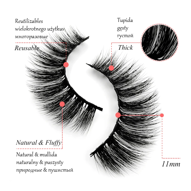 Natural Mink False Eyelashes Long Hair Dramatic Lashes