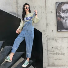 Весенне-летний джинсовый женский комбинезон элегантный комбинезон женский уличная комбинезон милый комбинезон