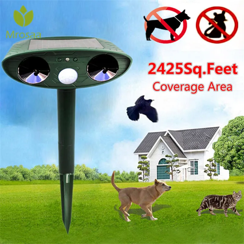 

Garden Repellents Ultrasonic Solar Power Animal Dispeller Outdoor Garden Animal Scarer Cat Dog Repeller Pest Control Products