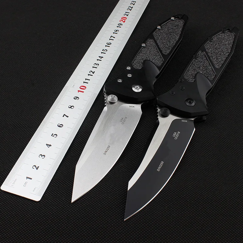 

59HRC Tactical pocket folding knife M390 Blade/Aviation aluminium alloy handle hunting EDC portable tools non straight knife