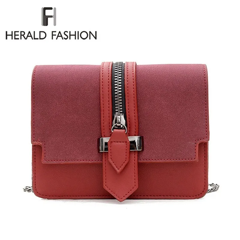 

Herald Fashion Women Shoulder Bags Leather Luxury Handbags Women Bags Designer High Quality Ladies Messenger Bags Bolsa Feminina