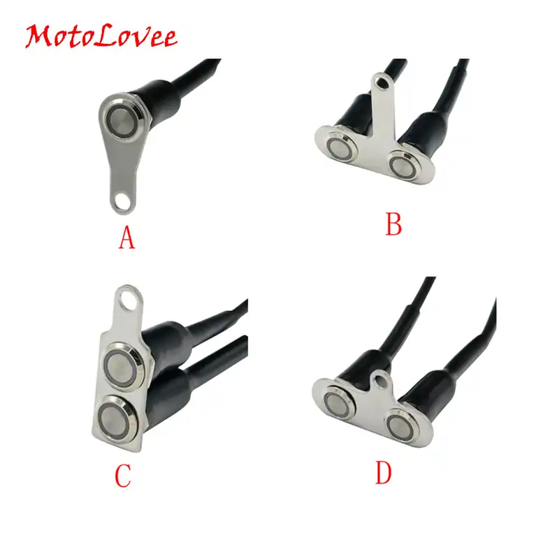 Universal Stainless Steel LED Motorcycle Switch ON-Off Handlebar Adjustable Mount Waterproof Switches Button DC12V Fog Light Cycling retail Color : A-red-Latching