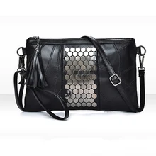 Женские сумки-мессенджеры с заклепками, клатч, женская сумка через плечо, дизайнерские сумки с кисточками, сумка через плечо для девушек