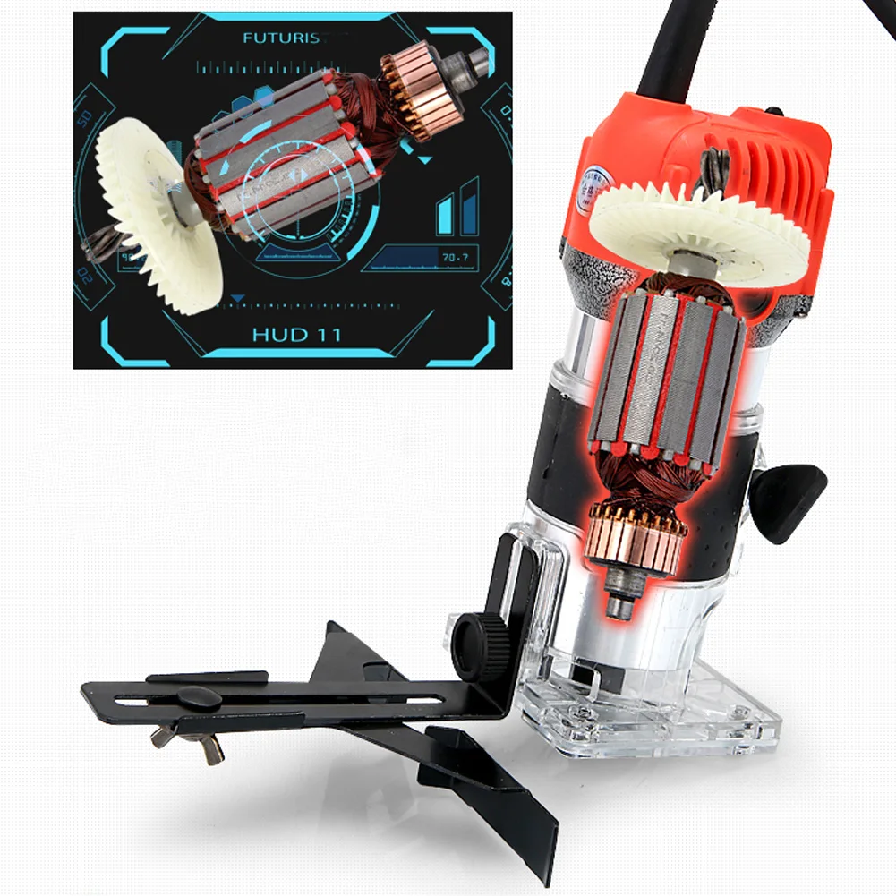 

Woodworking Tools Electric Shell Tool Engraving Machine Laminate Slotting Wood Woodworking Motor Router Edge Trimmer EU/US Plug