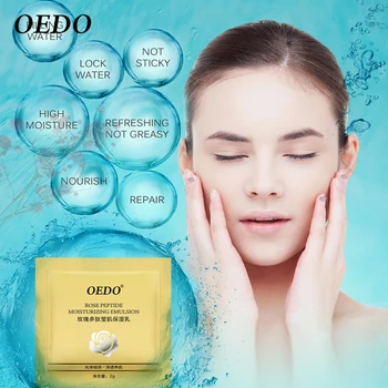 

OEDO 10PCS Rose Peptide Moisturizing Emulsion Whitening Skin Care Face Serum Anti-Aging Water Lock Beauty Cream