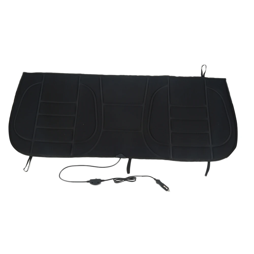 

12V Black Car Heated Rear Seat Cushion Warmer Cover For Car Sets Car Heater Pad