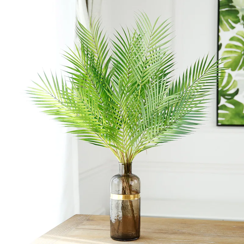 90cm Artificial Palm Tree Green Leaf Plants Plastic Branch Tropical