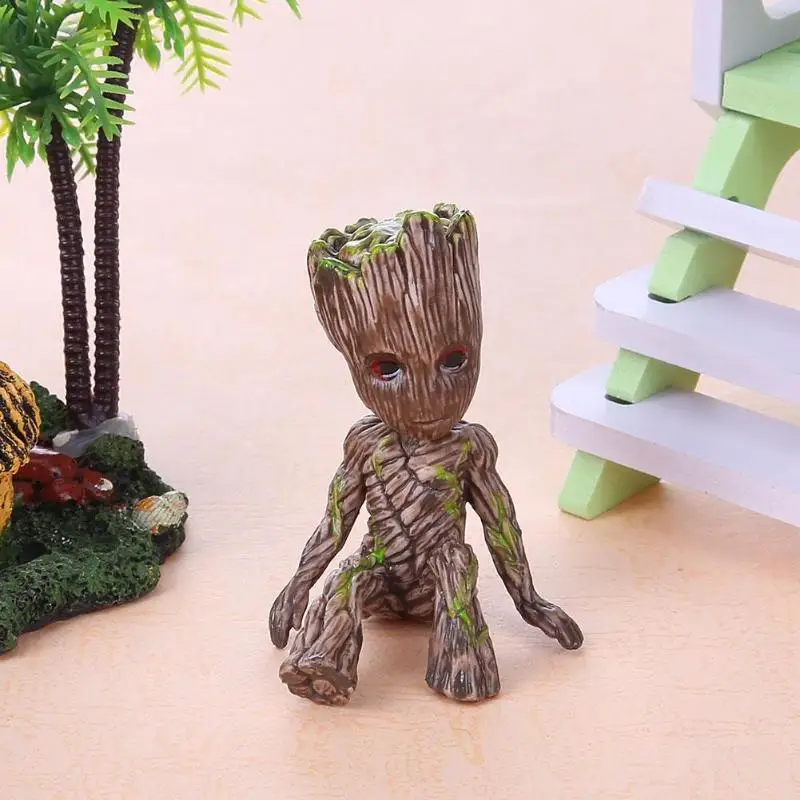 

Baby Groot Flowerpot Tree Man Flower Pot Planter SuperHero Guardians of The Galaxy Toy Cute Model Toy Pen Pot