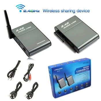 

Portable Adopt 2.4GHz ISM Wireless Sharing Speaker Hi-Fi Universal Digital Stereo Audio Music Sender Transmitter Receiver 5V DC