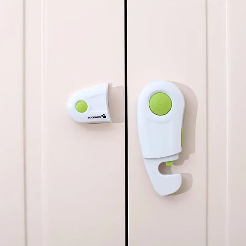 2 pcs الطفل الآمن الأطفال حماية غير مرئية قفل بمزلاج سلامة الطفل قفل أمان للأطفال درج الباب قفل خزانة الطفل الرضيع باب قفل