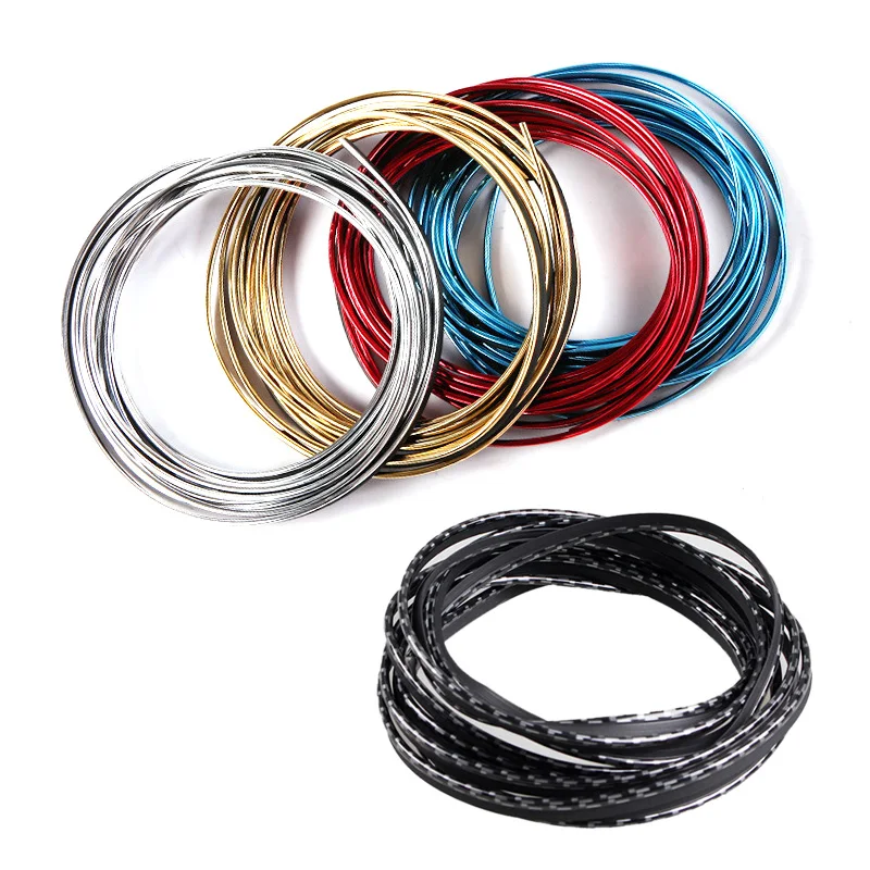 

For Audi BMW VW Golf Mazda Honda Nissan Interior Mouldings 5M Door Panel Edge Center Control Dashboard Protector Strip Stickers