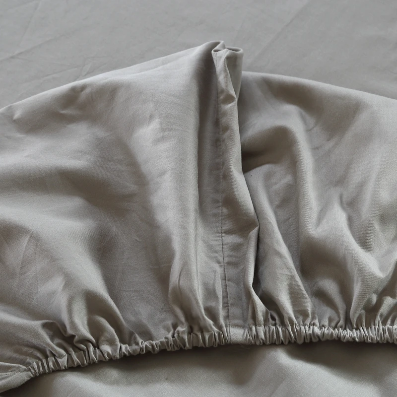  cotton Fitted Sheet Mattress Cover Solid Color Sanding Bedding Linens Bed Sheets With Elastic Band 