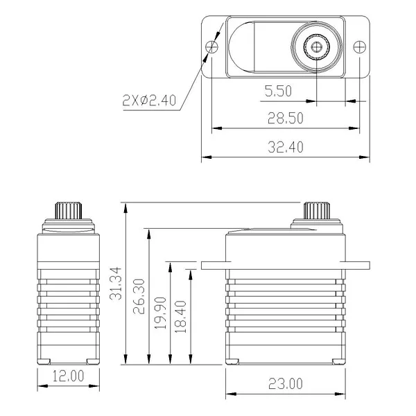 Kingmax CLS2035HHV 20g Цифровой Металлический Мини сервопривод 4 6 кг. См Высокое напряжение