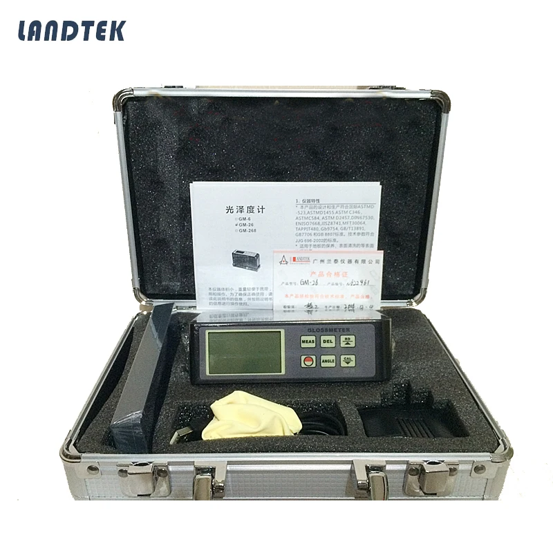 Landtek GM-268 цифровой измеритель блеска для очистки поверхности блескомер 20/60/85 градусов