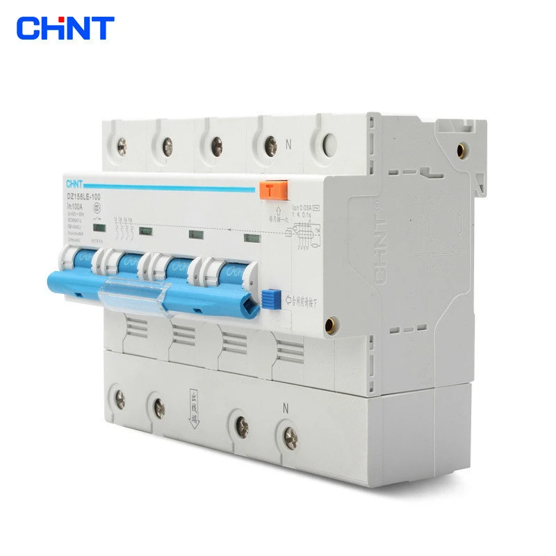 CHNT 400V Casa de Poder alto fugas disyuntores DZ158LE 4 100A interruptor de aire 4 polos disyuntor|Fusibles de interruptor de circuito| - AliExpress