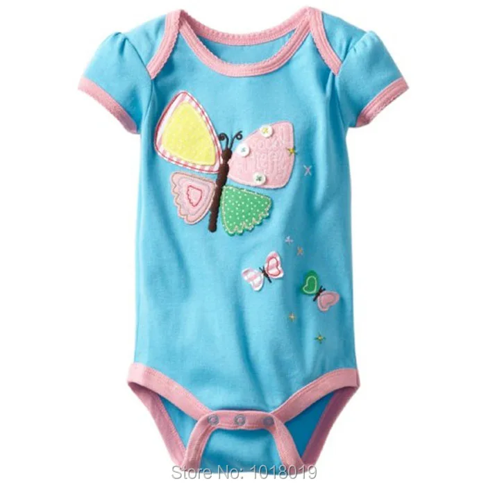 

New 2019 Newborn Baby Girl 100% Combed Cotton Branded Clothing infant Clothes Summer Bebe Bodysuit Creeper Jumpsuit Short Sleeve