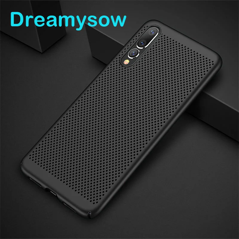 

Ultra Slim Grid Heat Dissipate Matte Case For Huawei Nova 3 3i P20 Pro Lite PC Plastic Hard cover Honor 8X 6X 6C Pro Back Cases