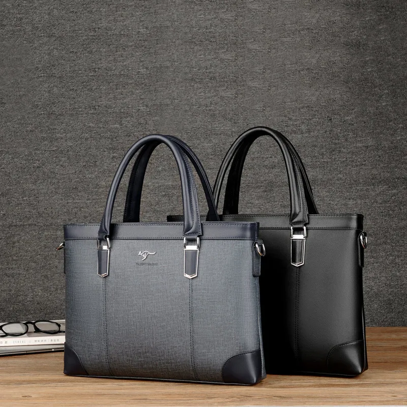 Классическая дизайнерская сумка для мужчин, деловой портфель, сумка для компьютера, мужские Офисные Сумки, водонепроницаемая ПВХ ткань, дорожная рабочая сумка через плечо