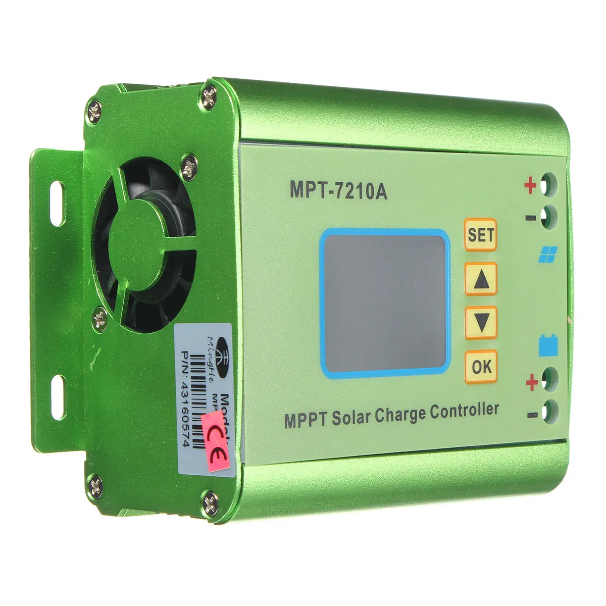 

MPT-7210A MPPT Solar Panel Charge Controller with LCD Display 24/36/48/60/72V Boost for Solar Battery Regulatir Controller