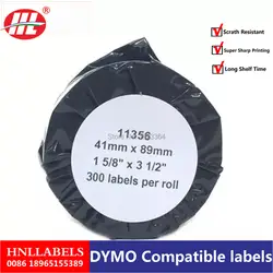 50X совместимые рулоны Dymo 11356 этикетка 41 мм * 89 мм 300 шт. совместимый для LabelWriter 400 450 450 турбо принтер Seiko SLP-440 SLP-450