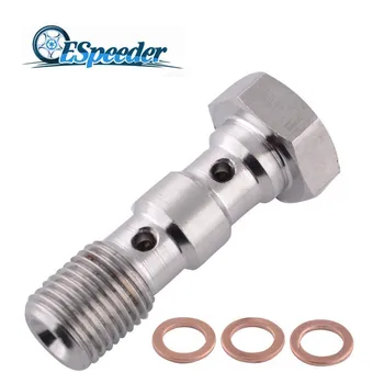 

ESPEEDER Stainless steel Double Banjo Bolt M10x1.0 Pitch Thread For Brembo Dual Brake Line Hydraulic Brake Off-Road Motorcycle