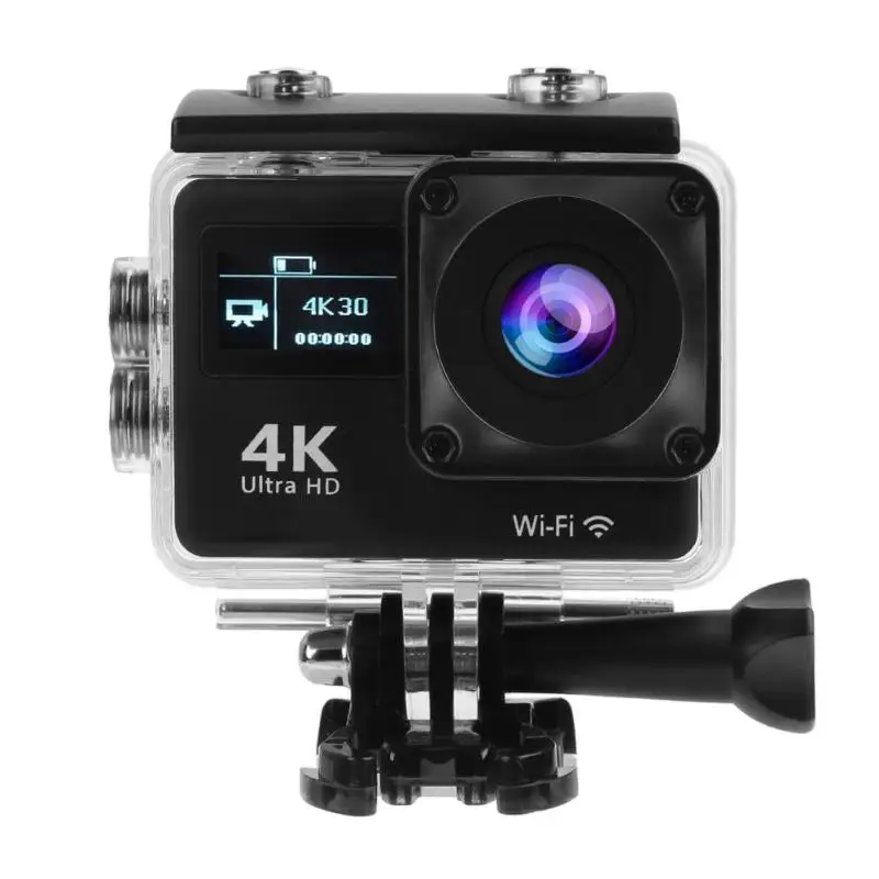 

New Black 2in Touch Screen 170 Degree Len 4K Ultra HD WiFi Action Camera 30m Waterproof Night Vision Outdoor Sports DV Camcorder