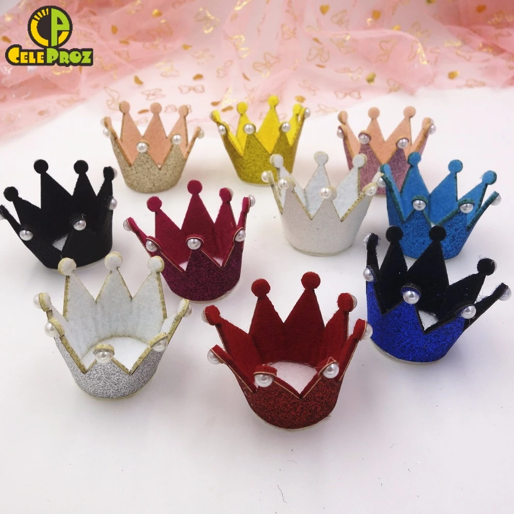 

10PCS DIY Girl's Crown Hairband Headwear Accessories Baby Shiny Cute Princess Children Tiara Headband Kids Crafts Crown