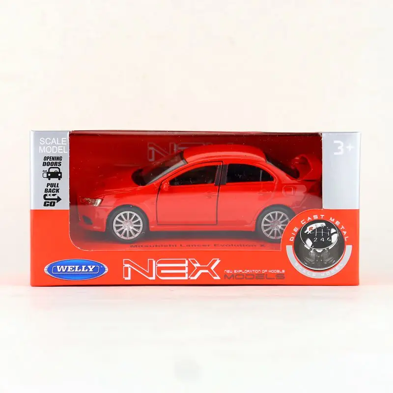Литая модель Welly/Масштаб 1:36/Mitsubishi Lancer Evolution X гоночная игрушка/образовательная