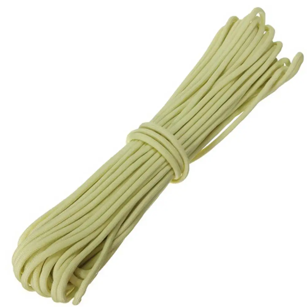 

MGYAY 50FT 9 Strand 550Lb Luminous Glowing Nylon Para Parachute Rope for Climbing Camping Buckle Rope 15M