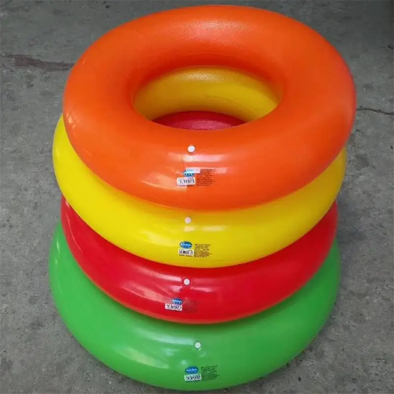 

children Solid Color Thickened Children's Rubber Inflatable Life Buoy Swimming Ring