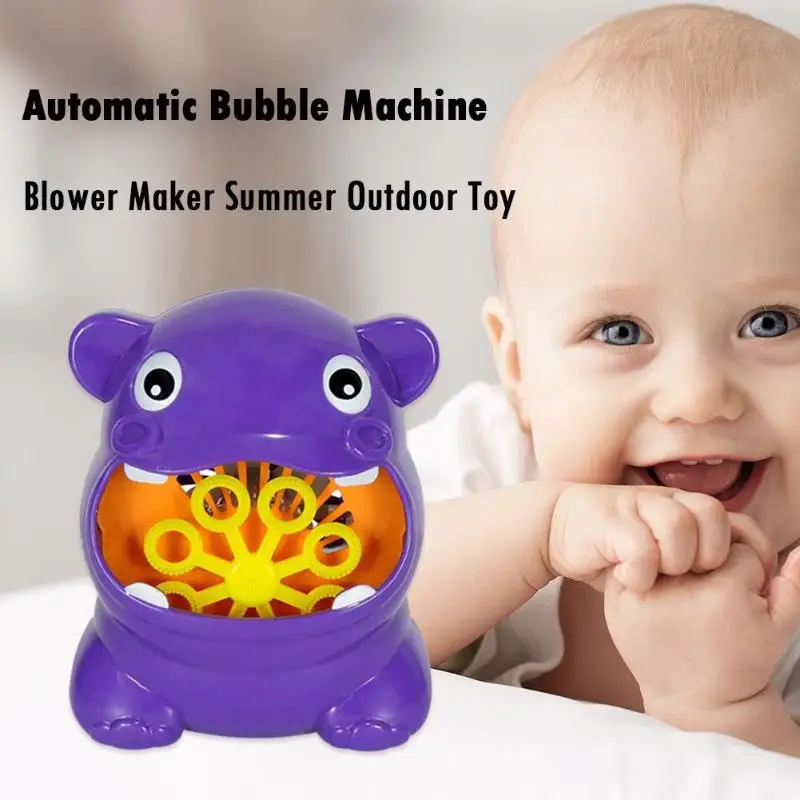 New Cute Frog Automatic Bubble Machine Blower Maker Party Summer Outdoor Toy for Kids Wholesale And Drop Shipping