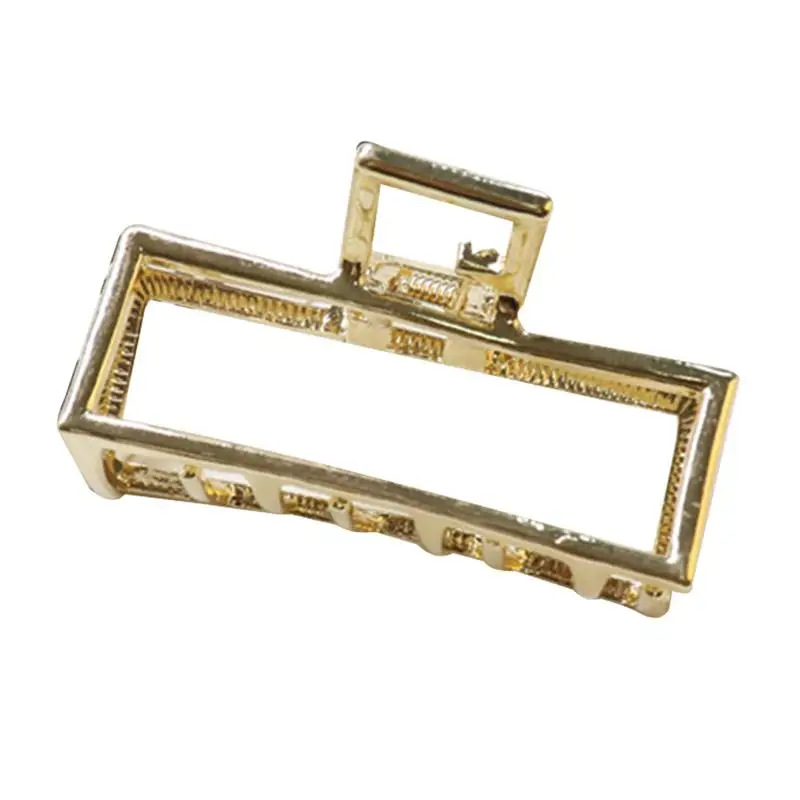 

Metal Hollow Antique Square Simple Hair Clamps Jaw Clips Claw for Lady Women Girl (Golden)