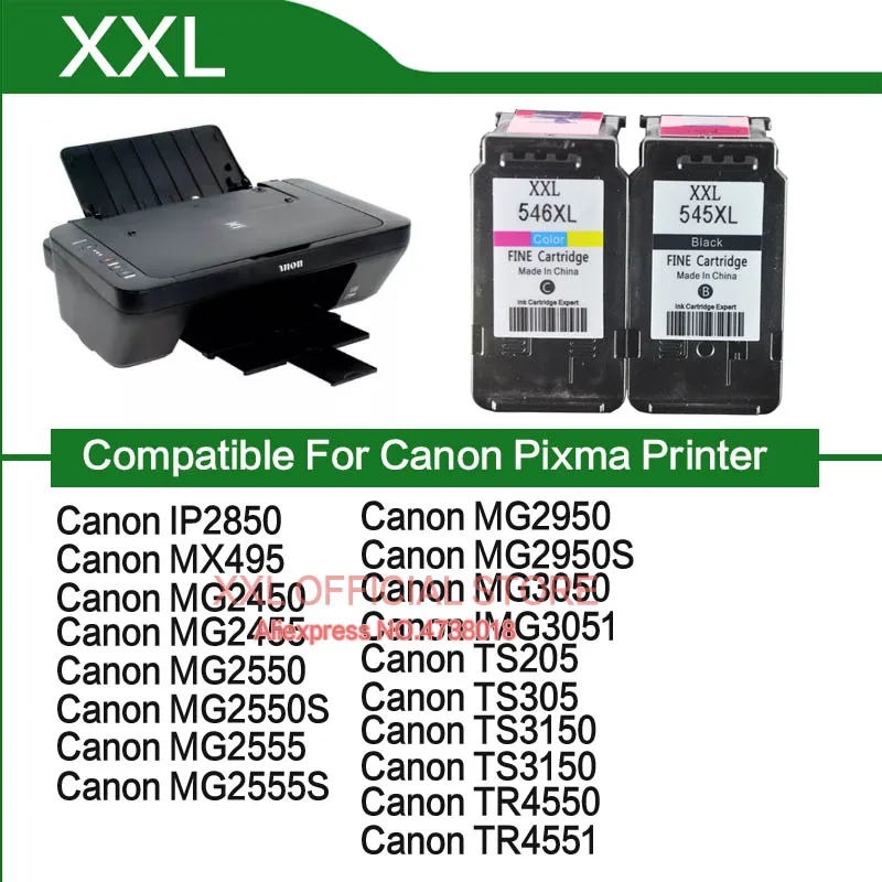 Для Canon TS3150 iP2850 TS3151 чернильный картридж принтера Pixma TS3150 iP2850 TS3151 PG545 черный