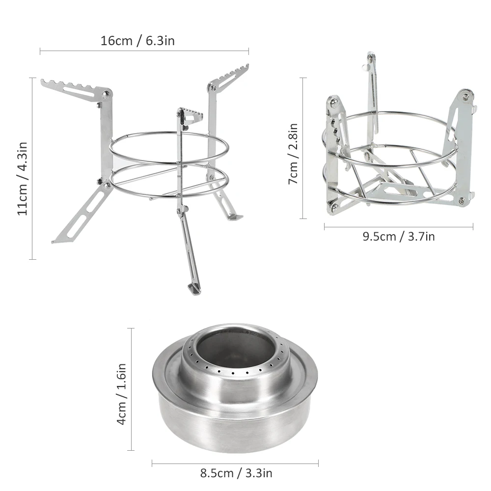 Портативная спиртовая плита, складная, нержавеющая сталь, для кемпинга, спиртовая плита, стойка для печей, подставка, для улицы, спиртовые печи