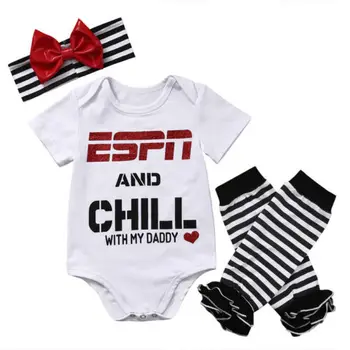 

Newborn Baby Girl Clothes Bodysuit Leg Warmers Headband Outfit