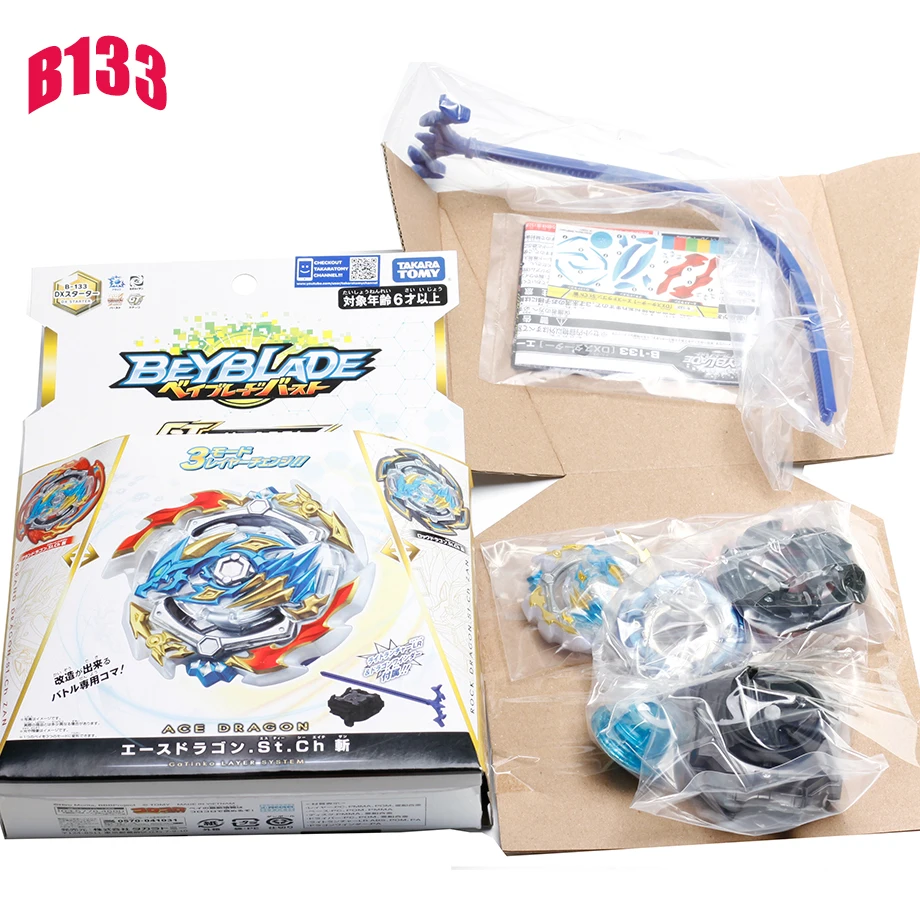 Takaratomy Beybladeburst B 133 134 Ace Dragon ST CH с launcherBey Bay Burst гироскоп игрушки для мальчиков|Волчки|